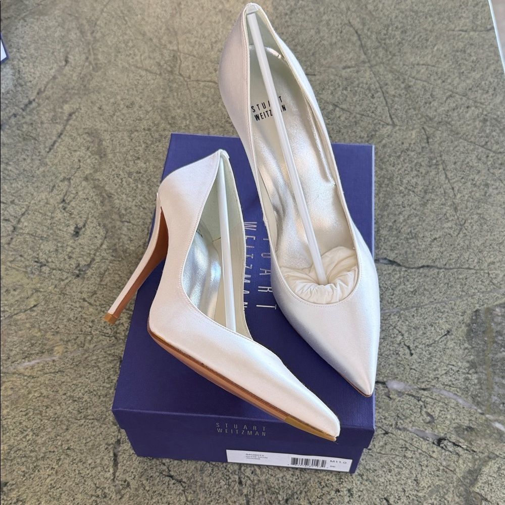 Stuart Weitzman white bridal wedding pumps  Heels